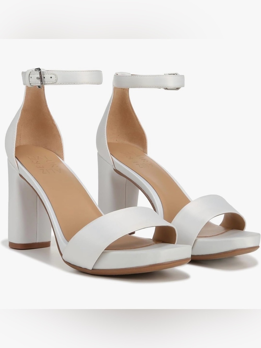 NWT Naturalizer Joy Dress Sandal size 6.5 in Pearl White Satin